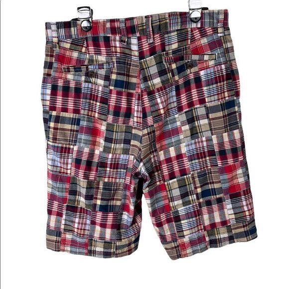 Men’s Patchwork Madras F/F Shorts by Blue Size 34 - Picture 4 of 7